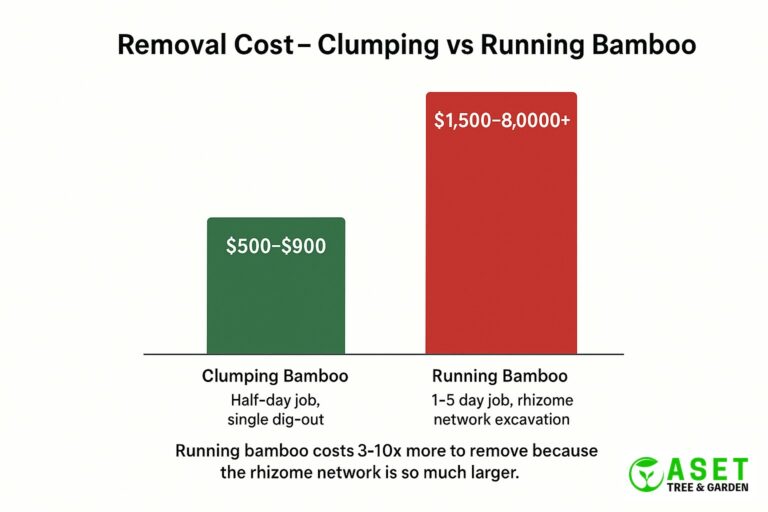 Running vs clumping bamboo identification cost comparison — Sydney removal pricing
